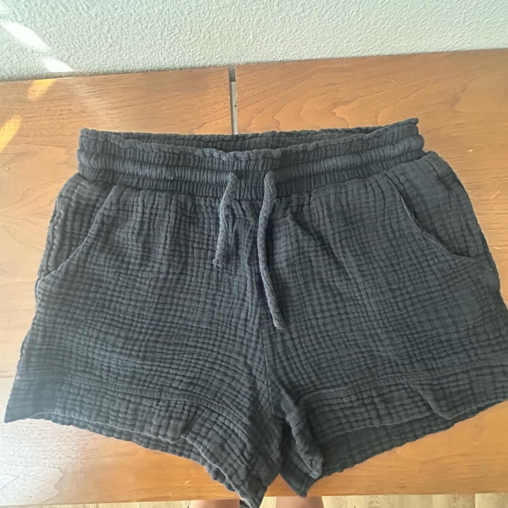 Women's Black Drawstring Shorts